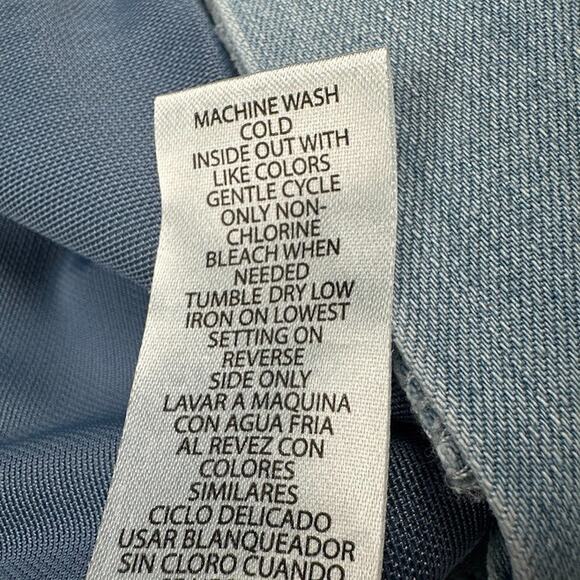 Democracy Absolution Jeans Womens 14 Blue Wide Leg Crop Raw Hem Stretch Pockets - Picture 9 of 14